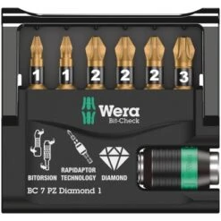 Wera Kreuzschlitz-Bit-Set Bit-Check 7 PZ Diamond 1 7-teilig