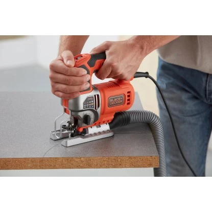 Black & Decker Black+Decker Elektronik-Pendelhub-Stichsäge BES610K 650W – Bild 7