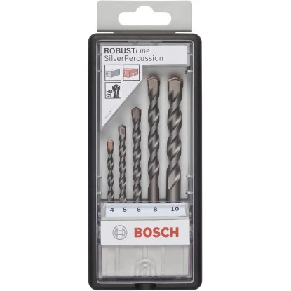 Bosch Betonbohrer-Set RobustLine CYL-3 Silver Percussion 5-teilig Ă 4 Mm - 10 Mm